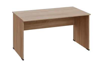 EPL 28 - 14 stůl kancelářský, dřevěná podnož, deska 25 mm, široký 1400 mm, dub bardolino